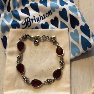 Brighton silver and ruby bracelet